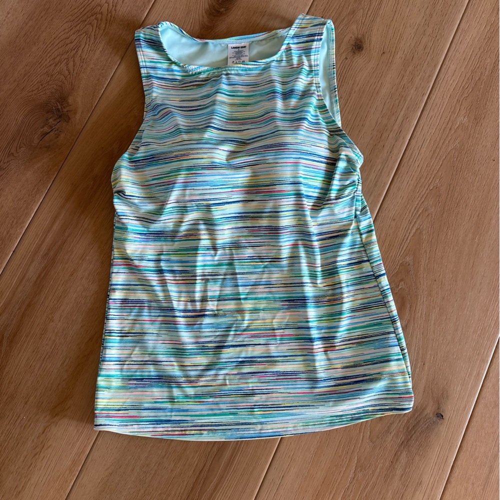 Lands End - Women’s High Neck Sun Protection Tankini Top (Size 8)